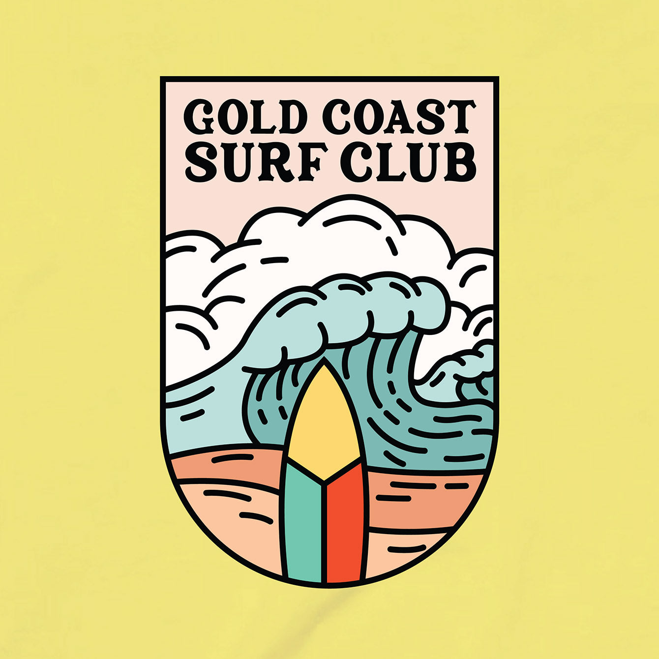 Gold Coast Surf Club - Premium Crewneck T-shirt