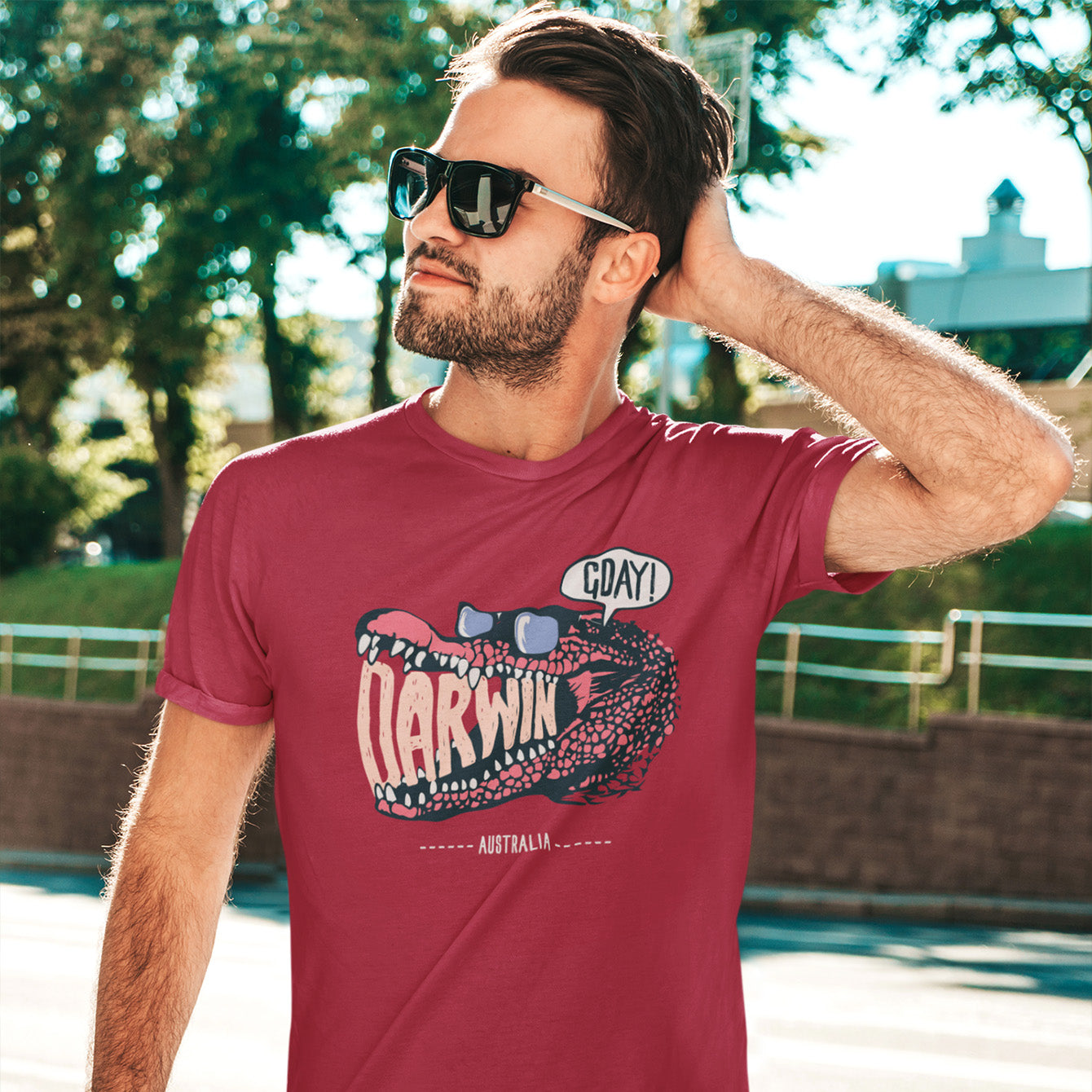 Darwin Crocodile - Premium Crewneck T-shirt