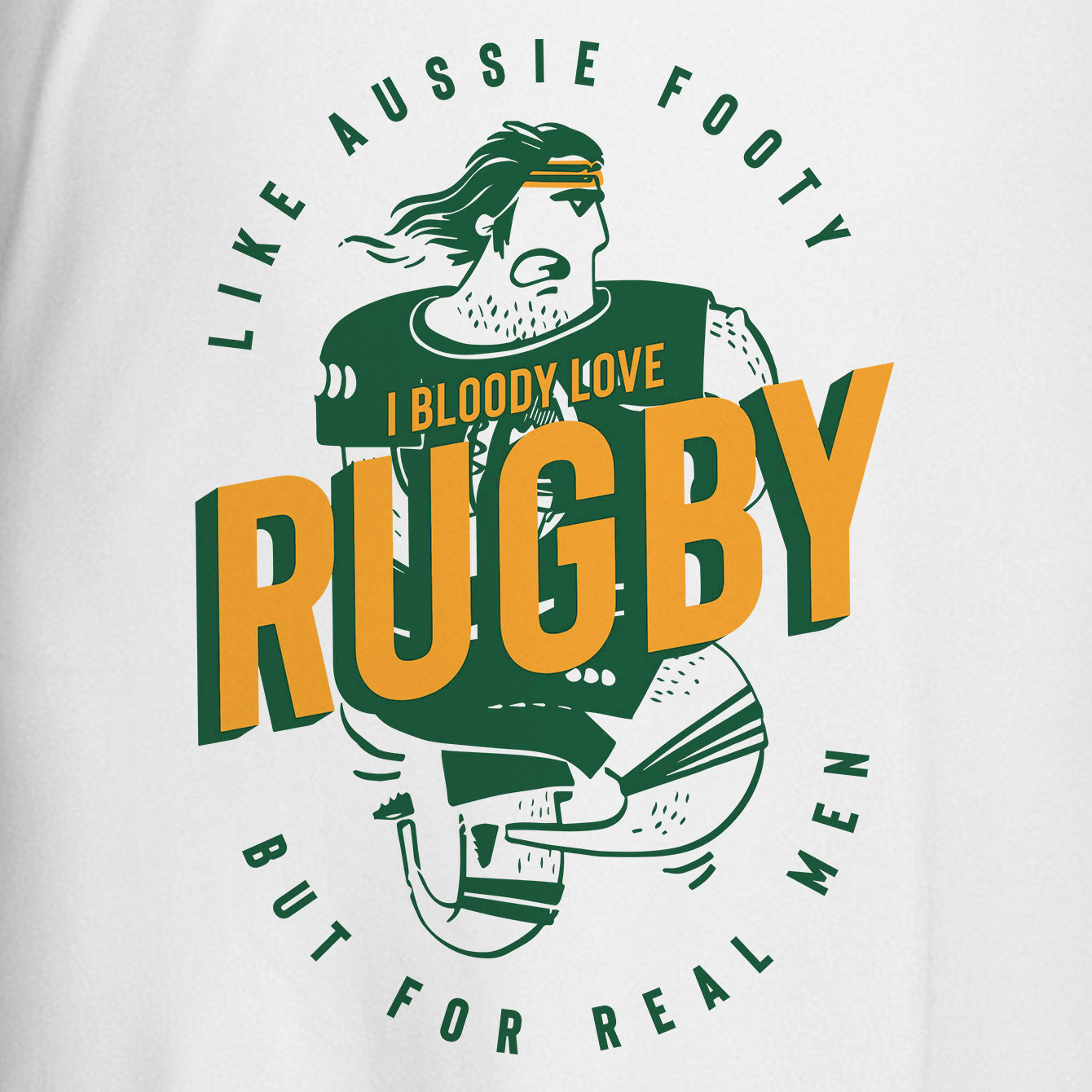 I bloody love Rugby - Heavyweight Crewneck T-shirt