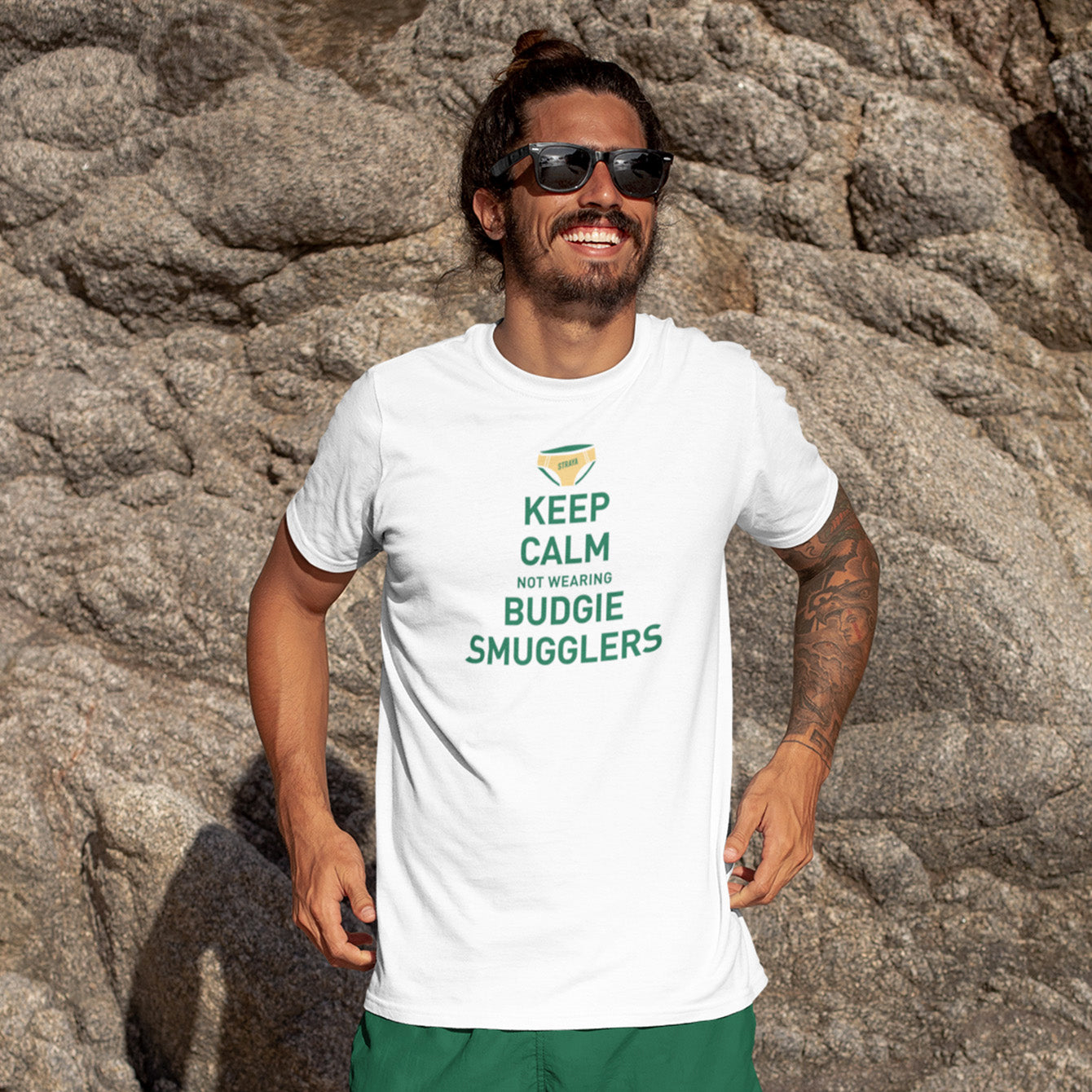 Keep Calm Budgie Smugglers - Heavyweight Crewneck T-shirt