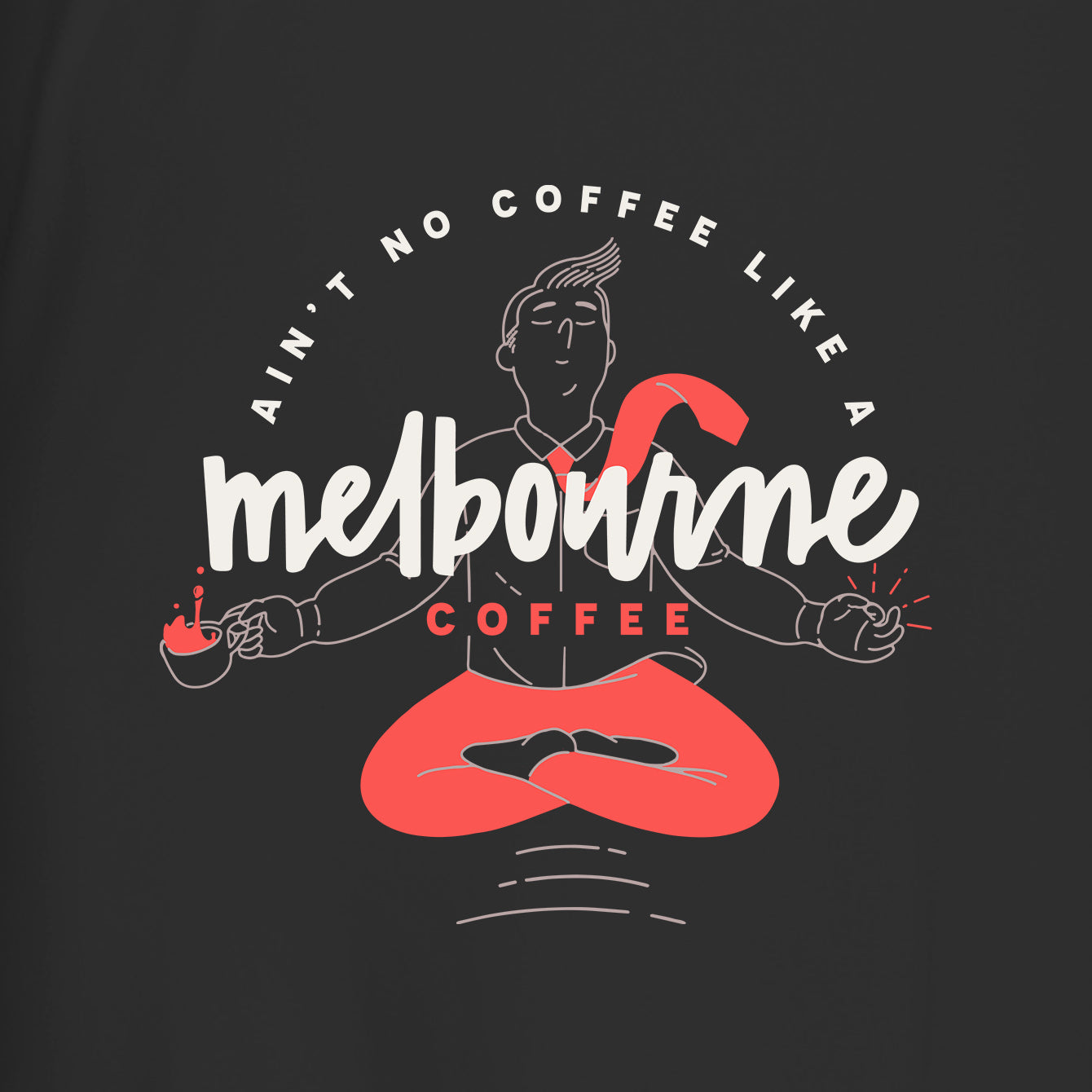 Melbourne Coffee - Premium Womens Crewneck T-shirt