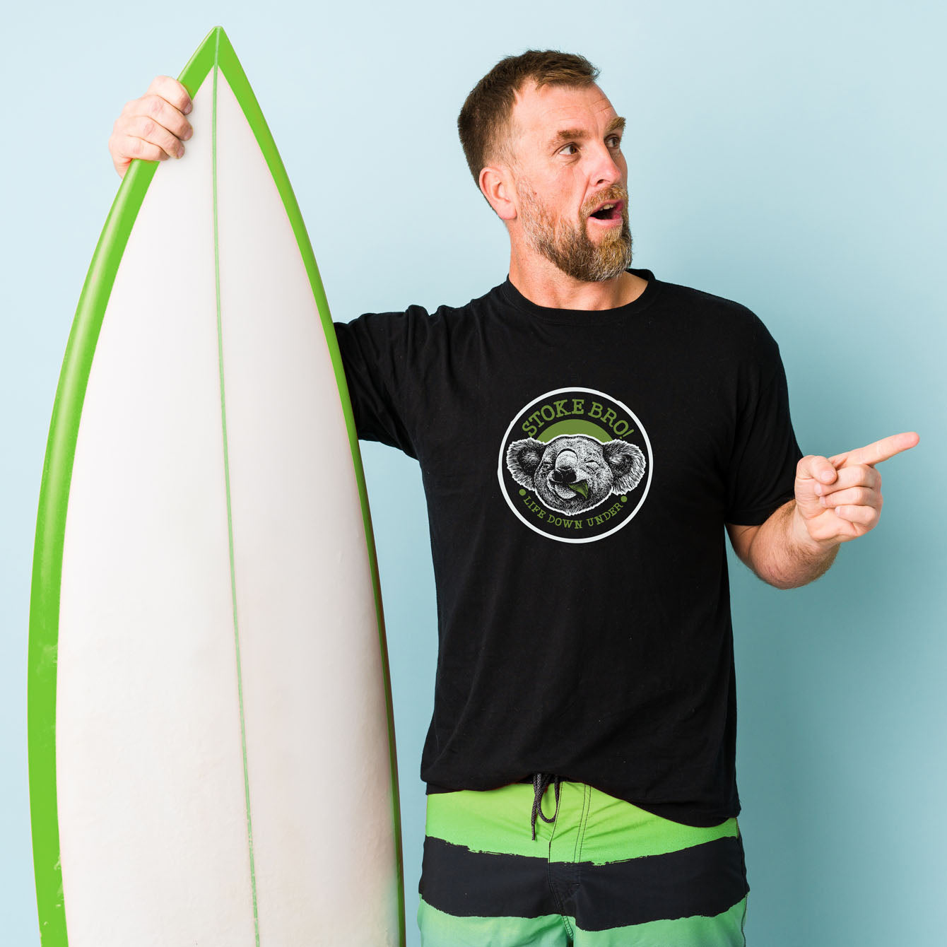 Stoked Koala - Premium Crewneck T-shirt