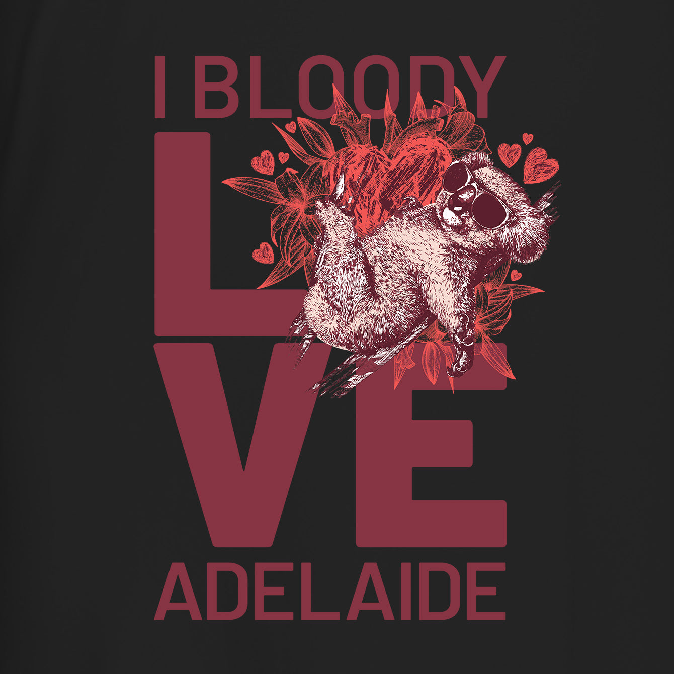 I bloody love Adelaide - Premium Womens Crewneck T-shirt