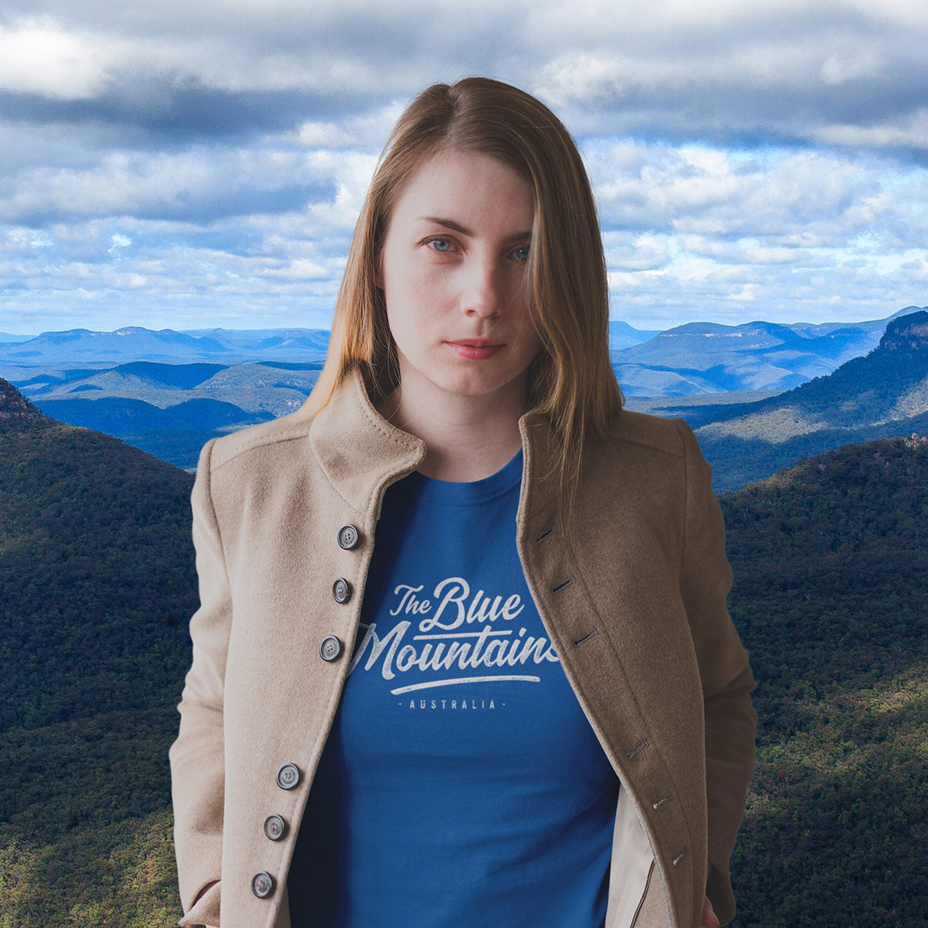 The Blue Mountains - Premium Womens Crewneck T-shirt