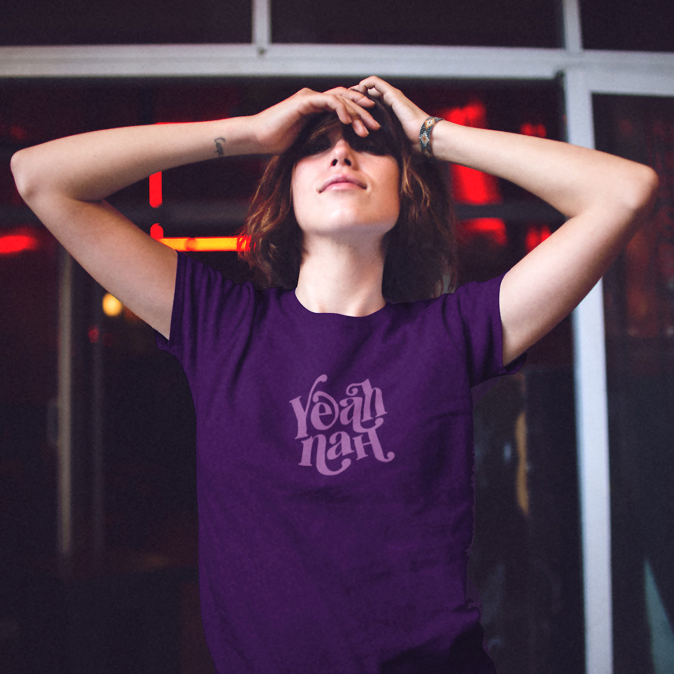 Yeah Nah - Premium Womens Crewneck T-shirt