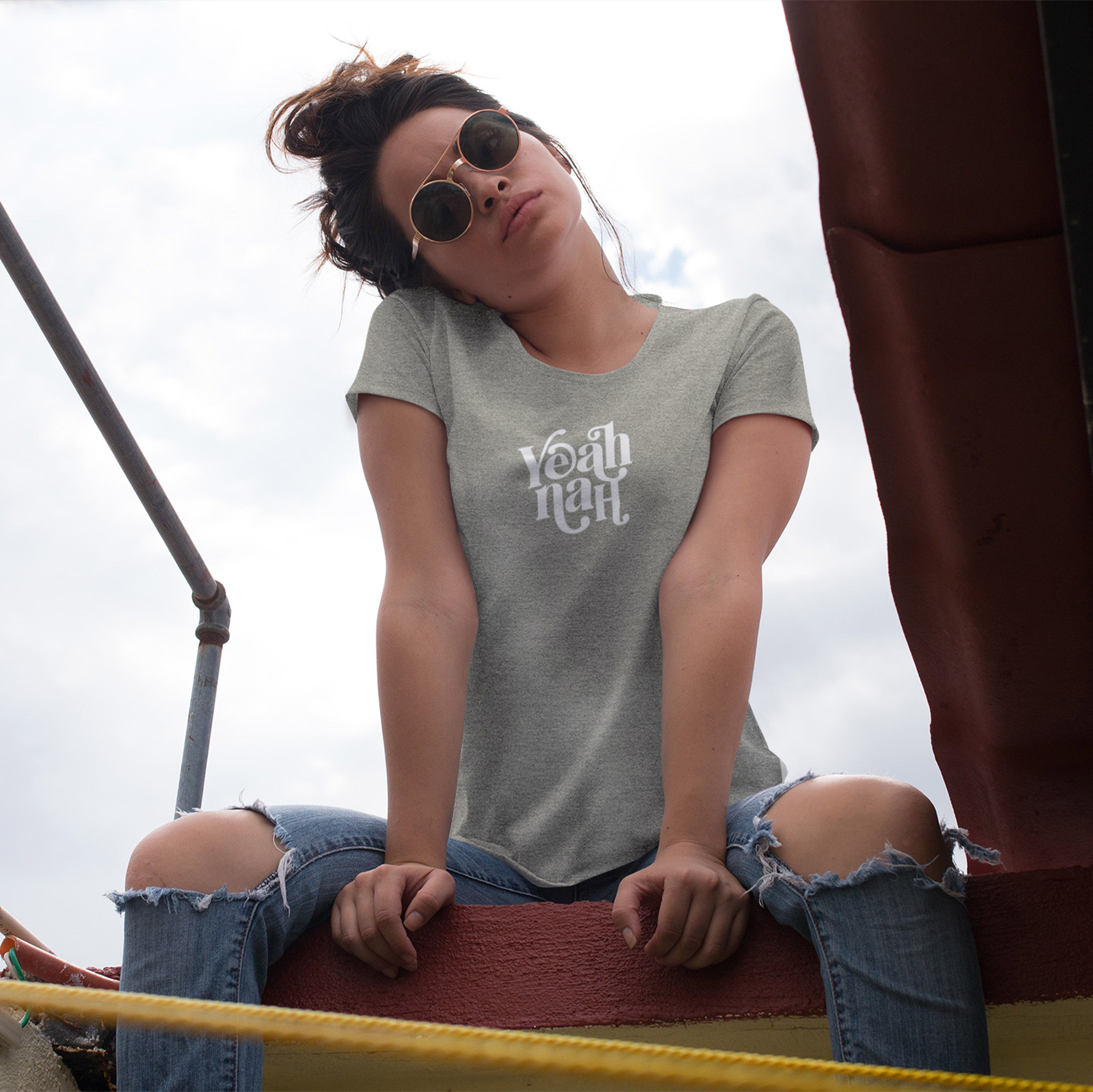 Yeah Nah - Premium Womens Crewneck T-shirt