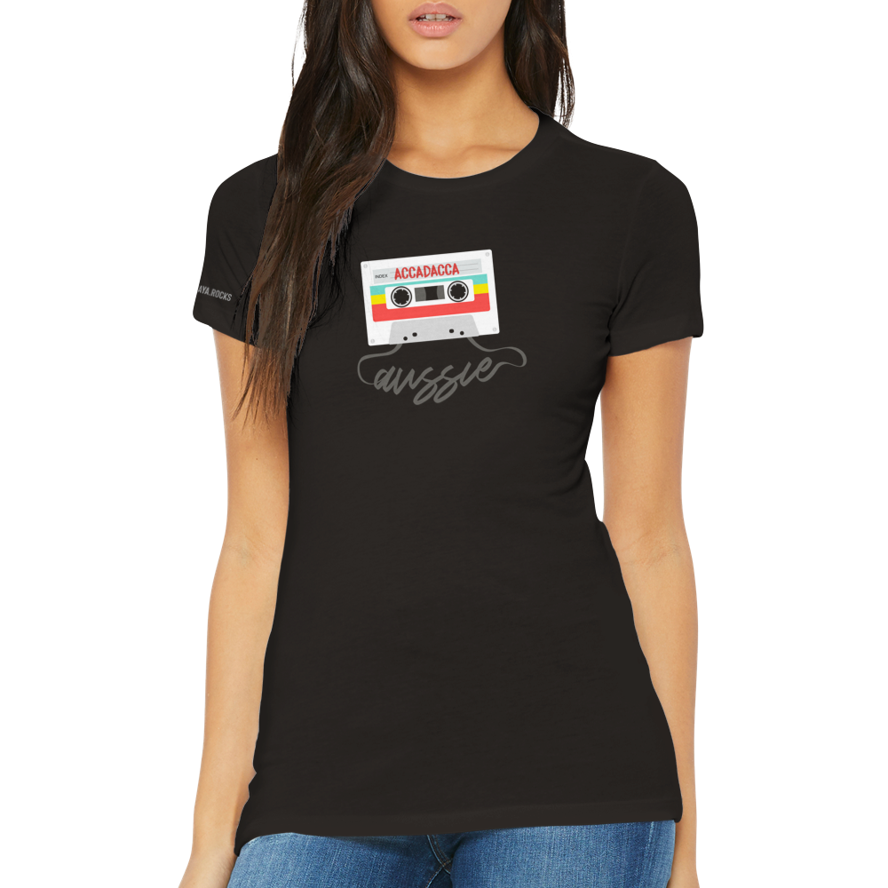 Accadacca Mix Tape - Premium Womens Crewneck T-shirt