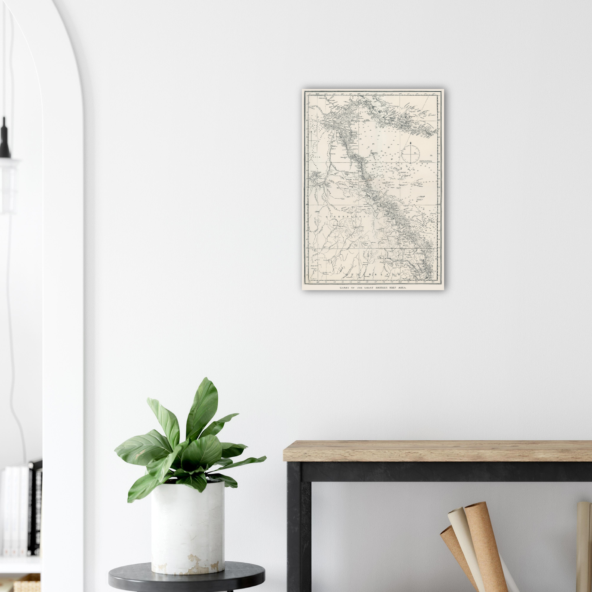 Great Barrier Reef Map (1893) - A2 Premium Matte Poster