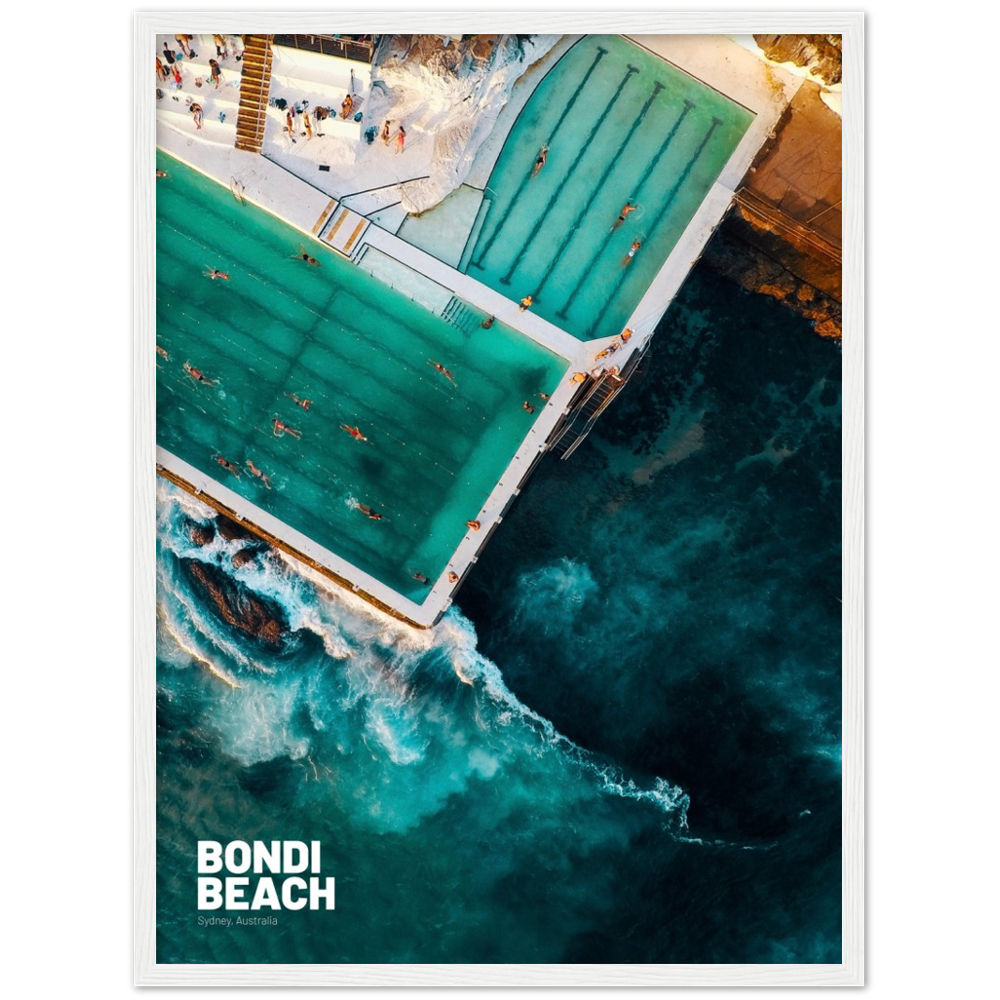Bondi Beach - Large Premium Matte Paper Wooden Framed Poster