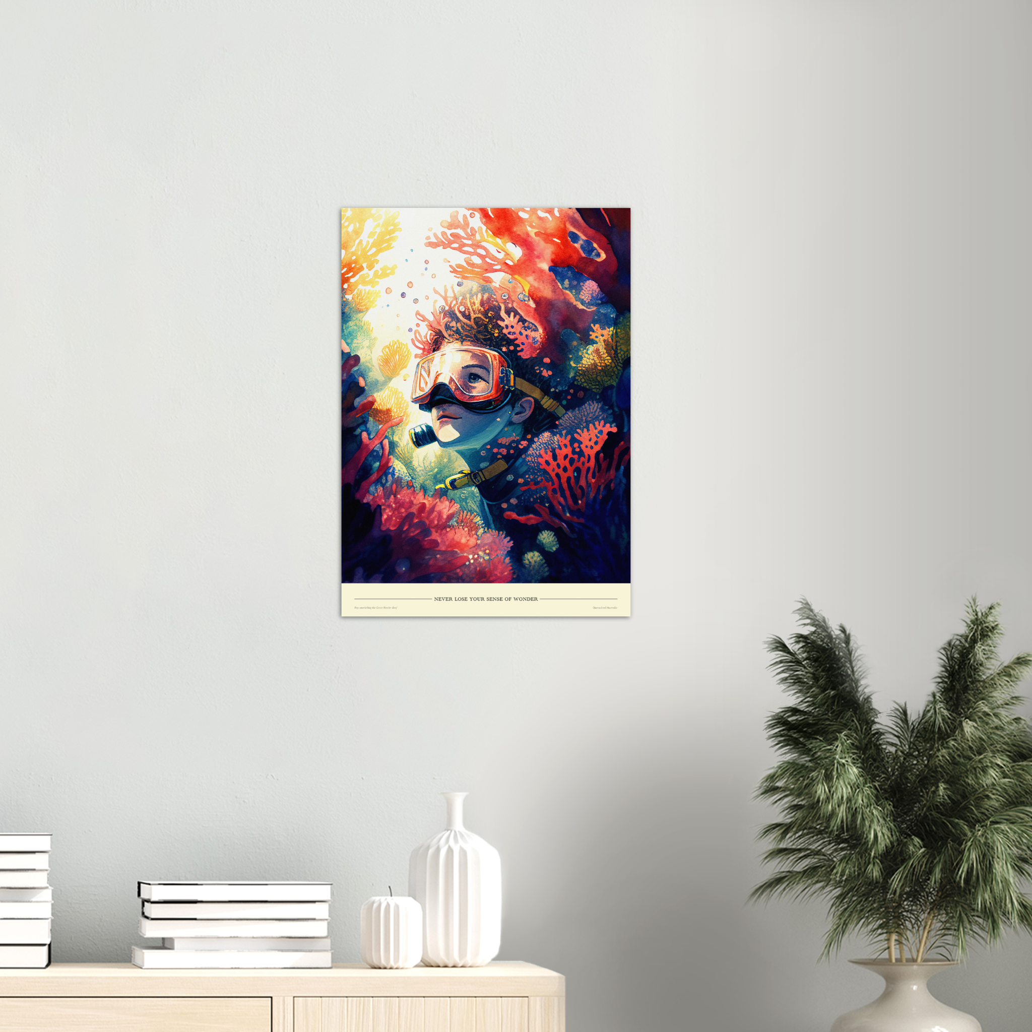 Great Barrier Reef Boy - A2 Premium Matte Poster