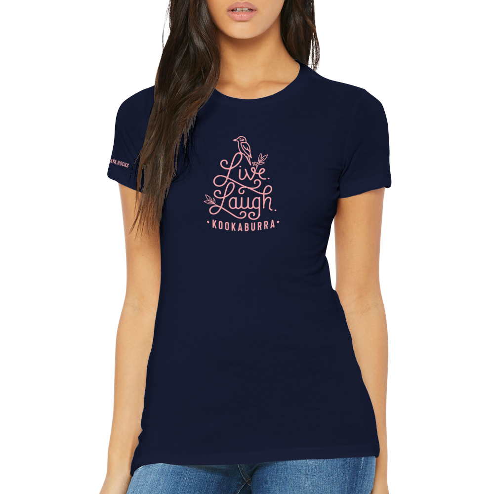 Live, Laugh, Kookaburra - Premium Womens Crewneck T-shirt