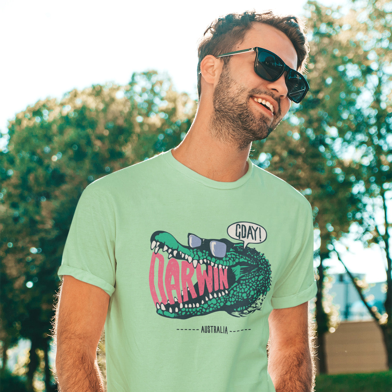 Darwin Crocodile - Premium Crewneck T-shirt