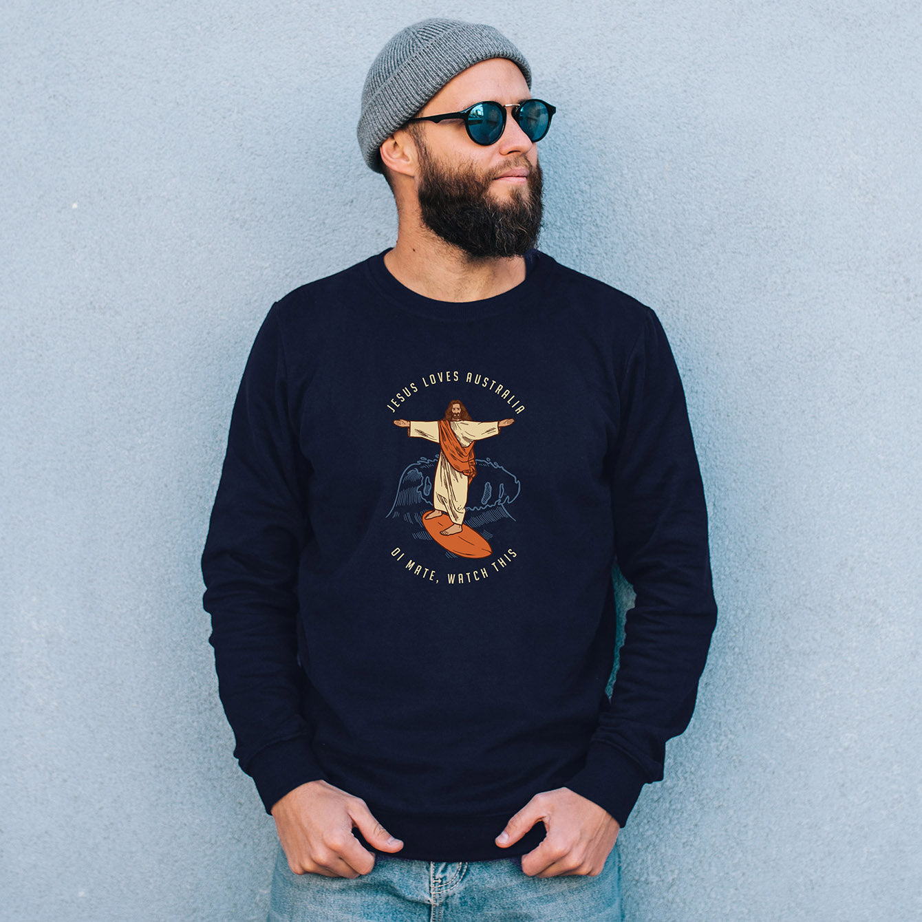 Jesus Loves Australia - Classic Crewneck Sweatshirt