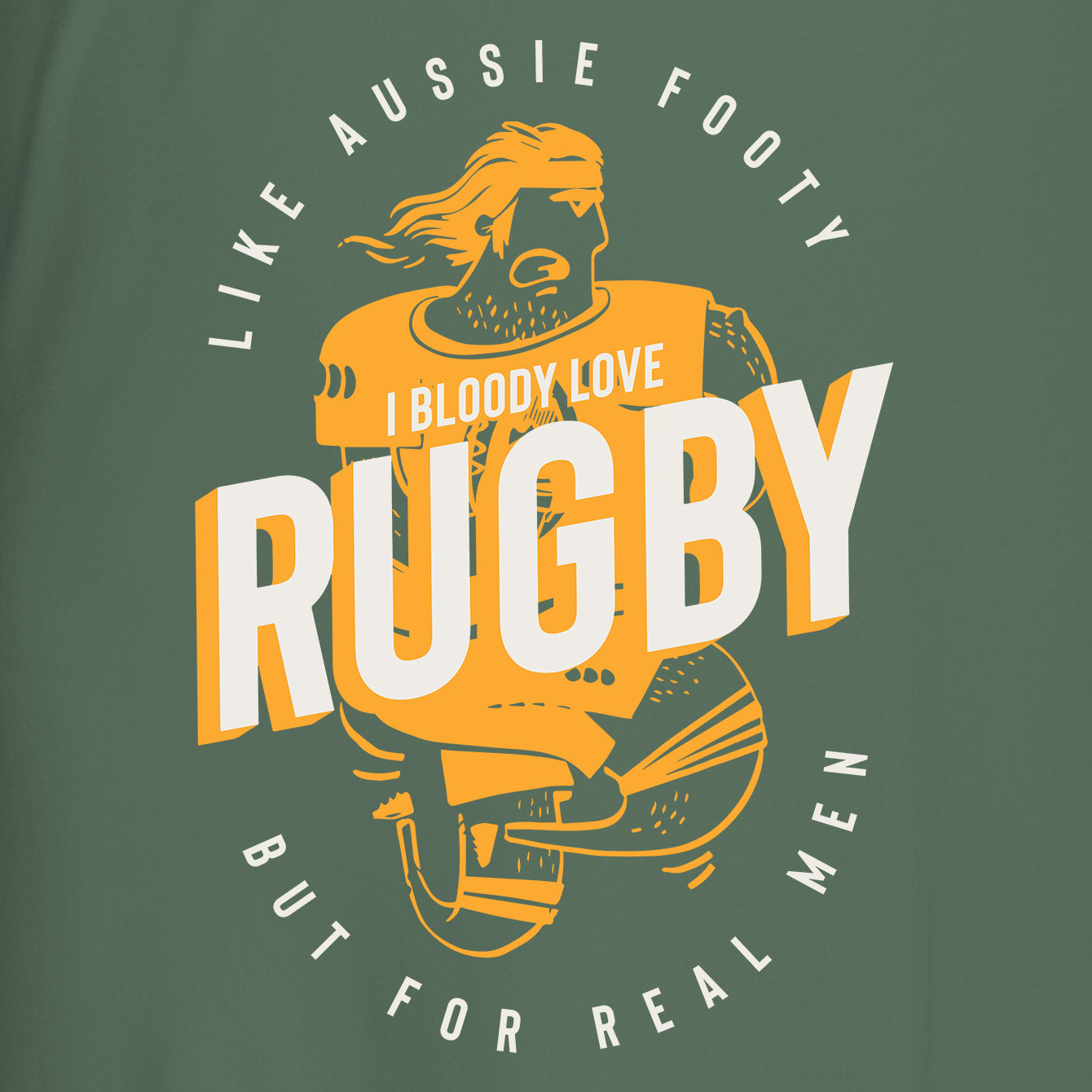 I bloody love Rugby - Heavyweight Crewneck T-shirt