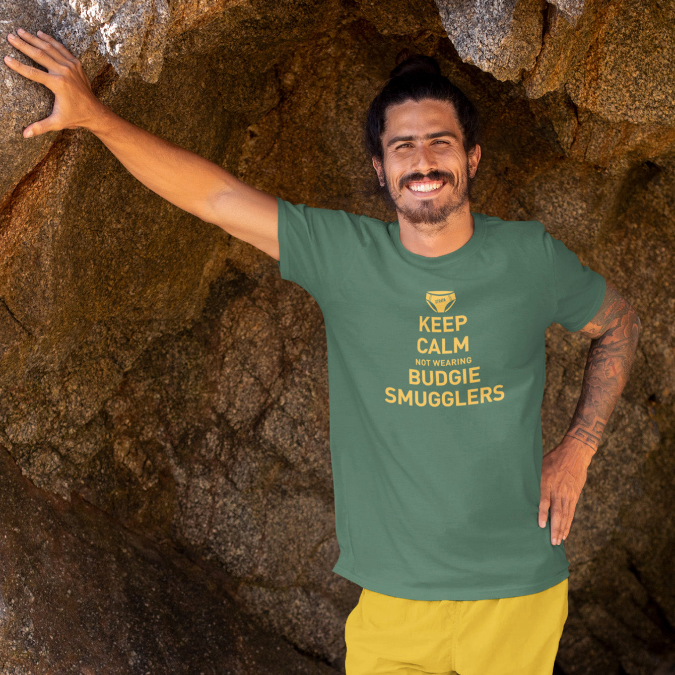 Keep Calm Budgie Smugglers - Heavyweight Crewneck T-shirt