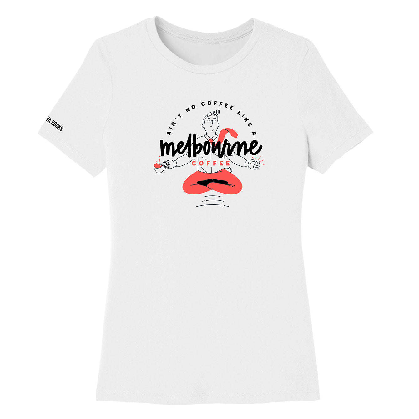 Melbourne Coffee - Premium Womens Crewneck T-shirt