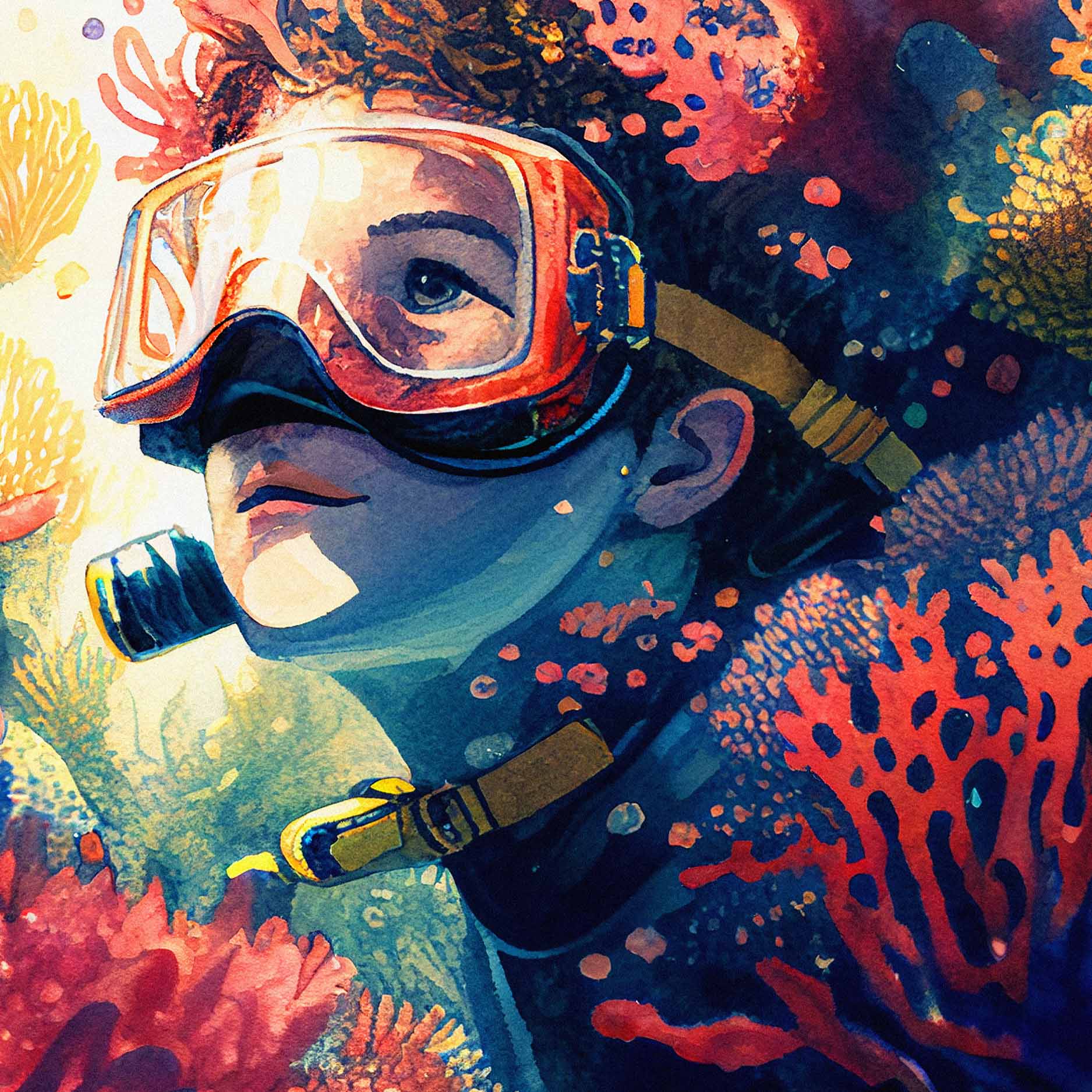 Great Barrier Reef Boy - A2 Premium Matte Poster