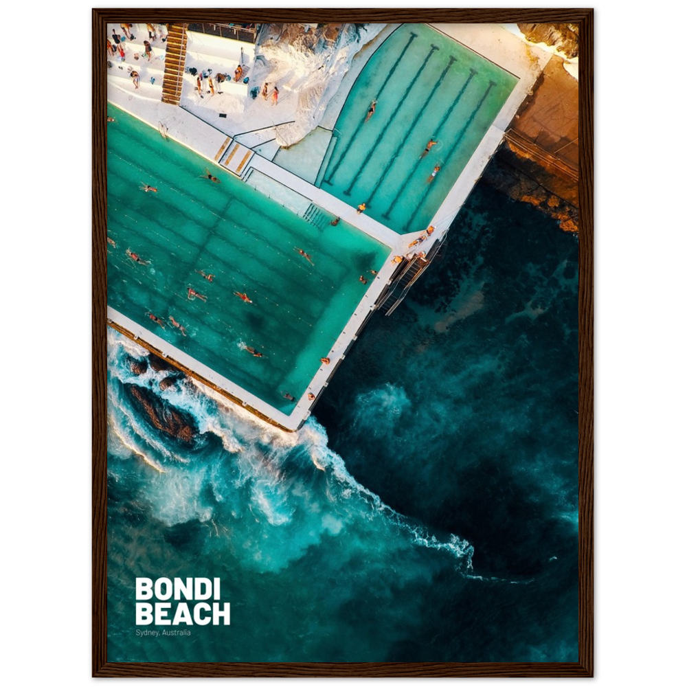 Bondi Beach - Large Premium Matte Paper Wooden Framed Poster