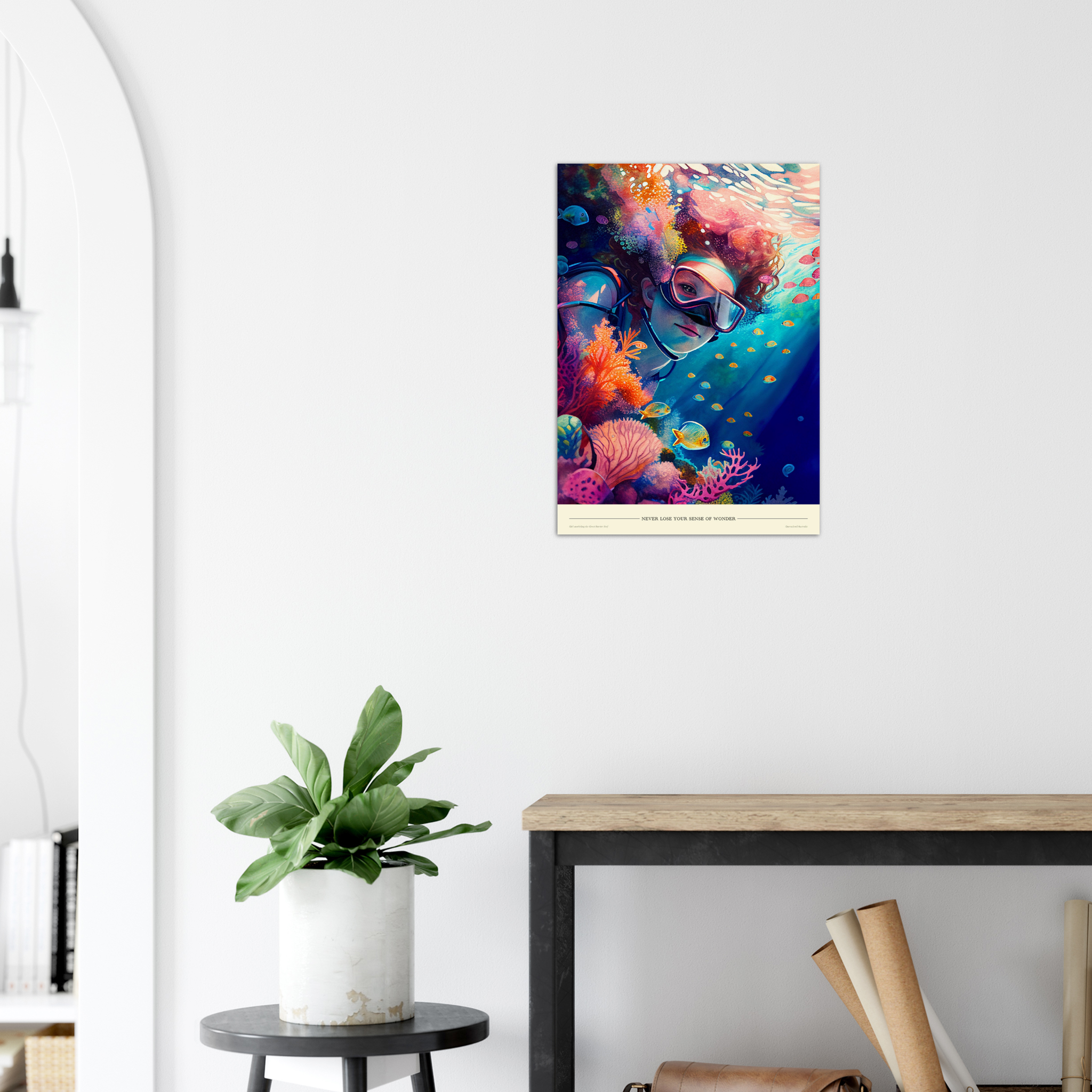 Great Barrier Reef Girl - A2 Premium Matte Poster