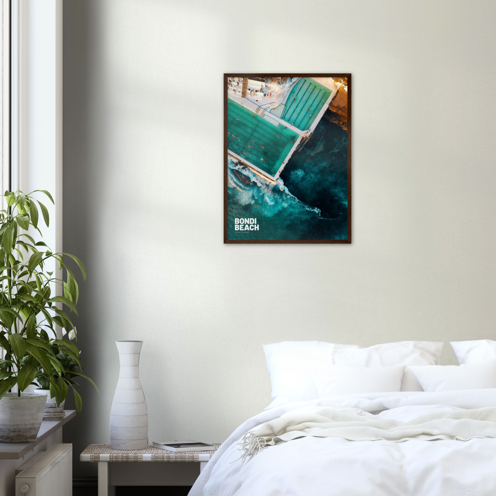 Bondi Beach - Large Premium Matte Paper Wooden Framed Poster